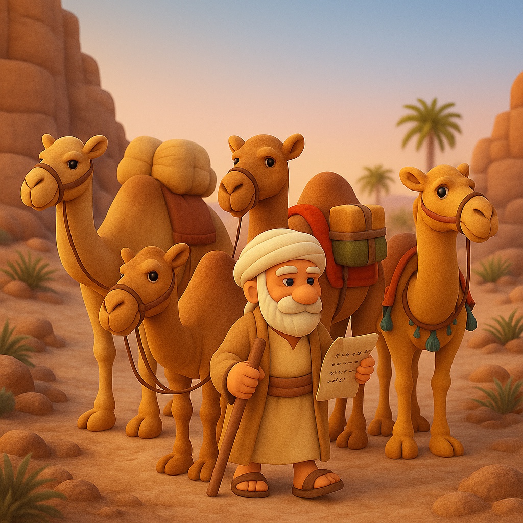 Karawane in der Wüste als Leitmotiv für Desert Caravan