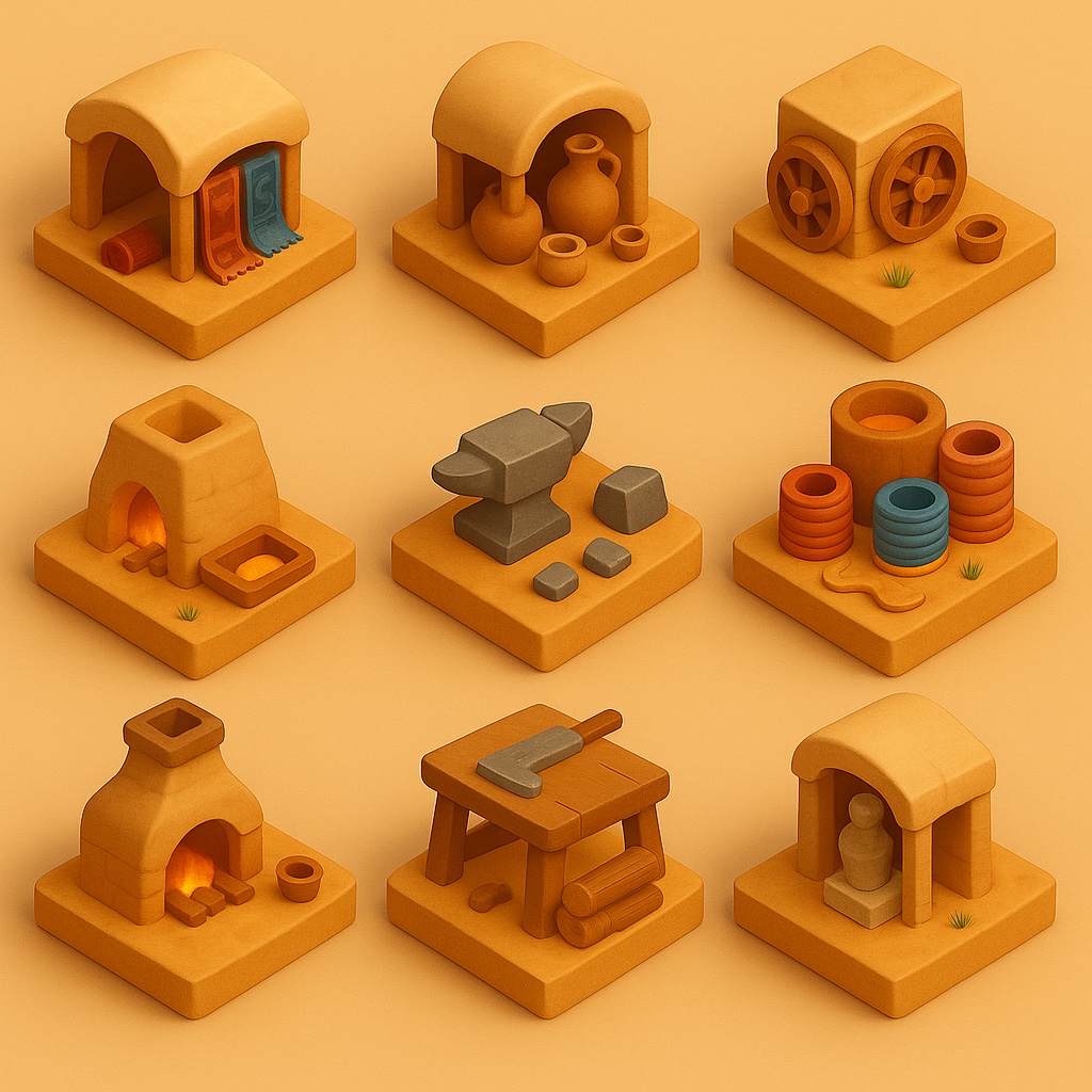 Miniaturen und Objekte für Lern- und Spielsysteme